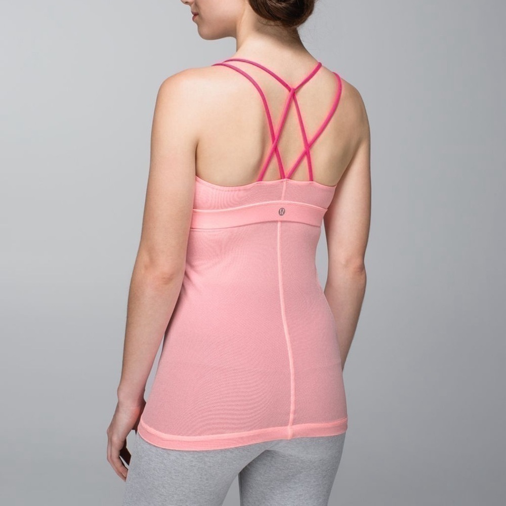 Women's Lululemon coral pink Patience tank top